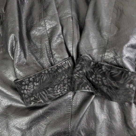 PELLE PELLE 1980s Vintage Leather Jacket Suede Shoulders/Cufffs LargeBag 10